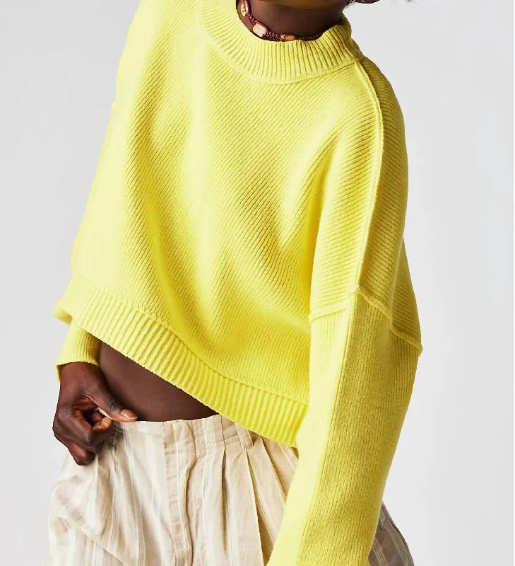 Easy Street Crop Pullover In Pineapple Fusion