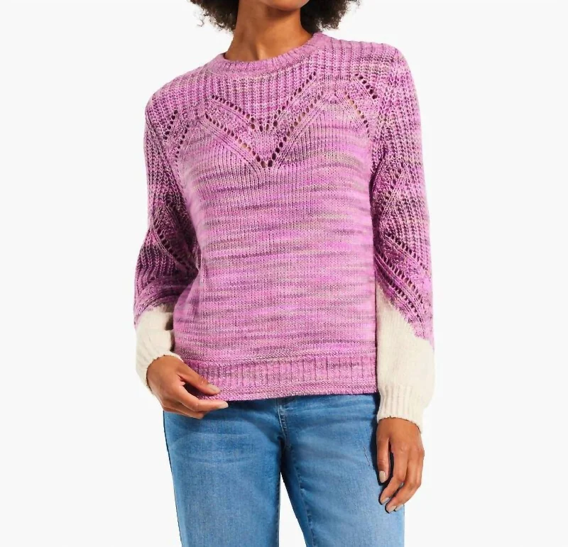 Winter Warmth Sweater In Pink Multi