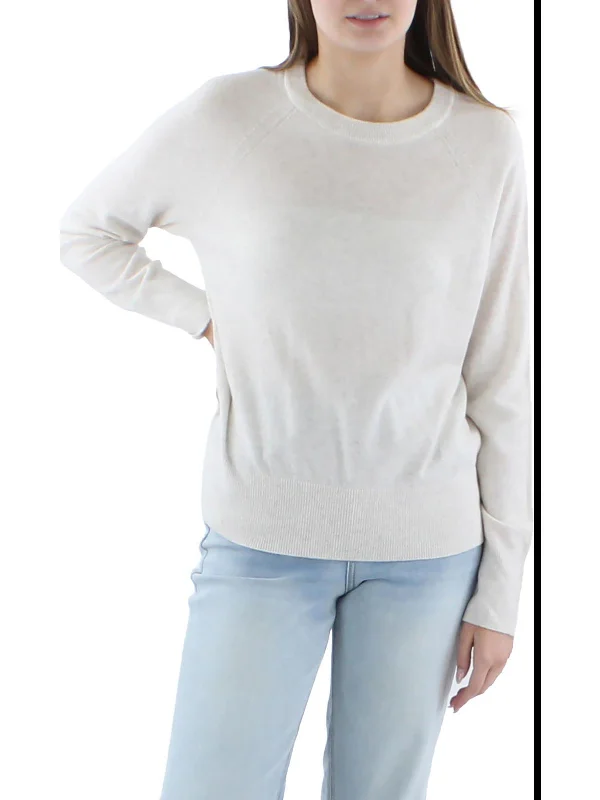 Womens Wool Cashmere Crewneck Sweater