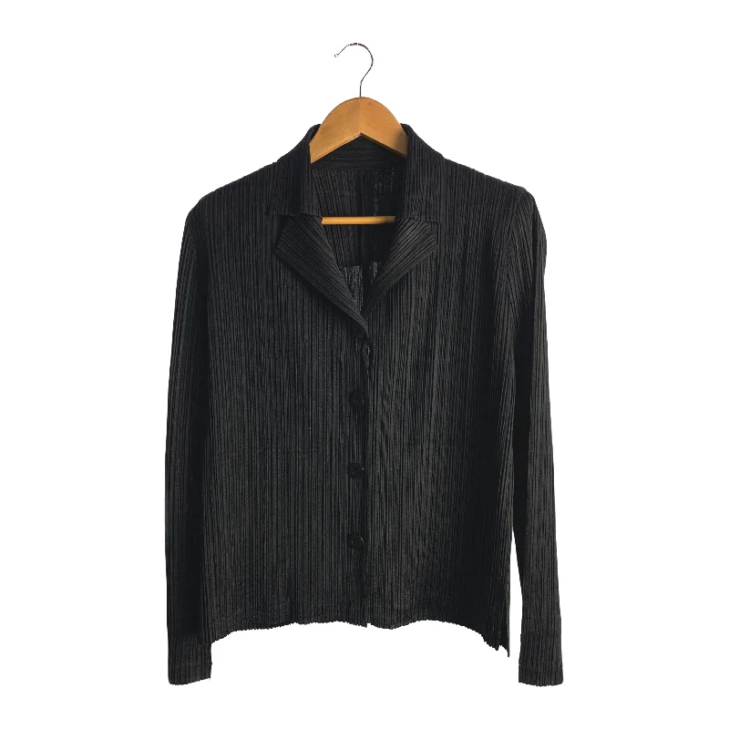 PLEATS PLEASE ISSEY MIYAKE/Jacket/Black/Polyester/