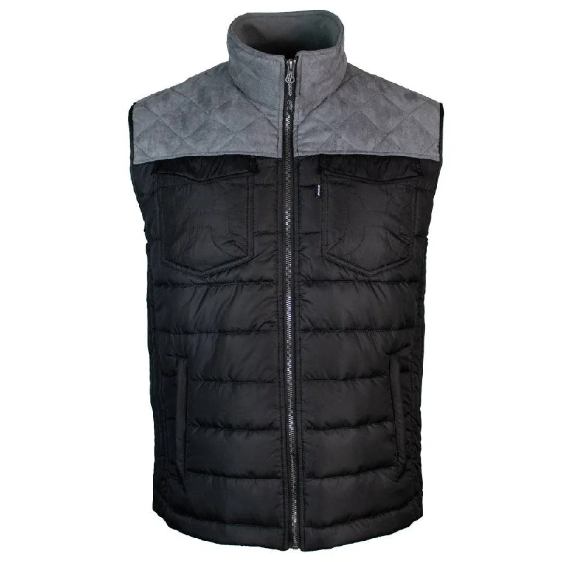 "Hooey Packable Vest" Black/Charcoal