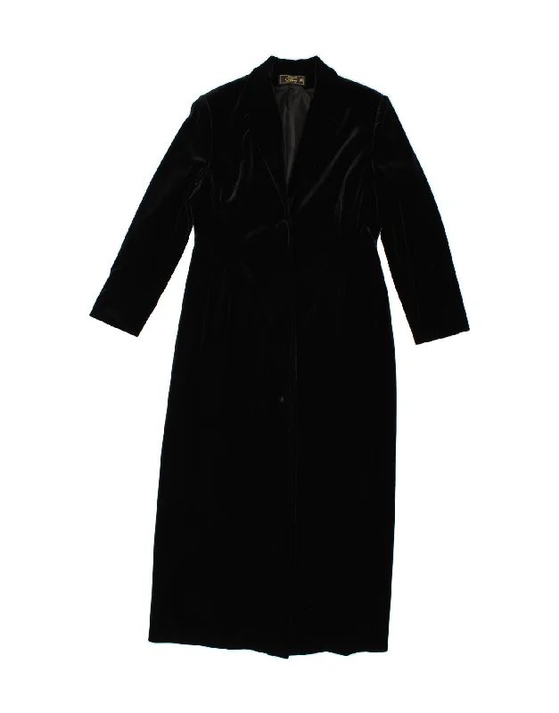 ST. BERNARD Womens Velvet Overcoat UK 14 Medium  Black