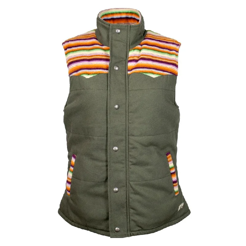 "Hooey Ladies Canvas Vest" Green