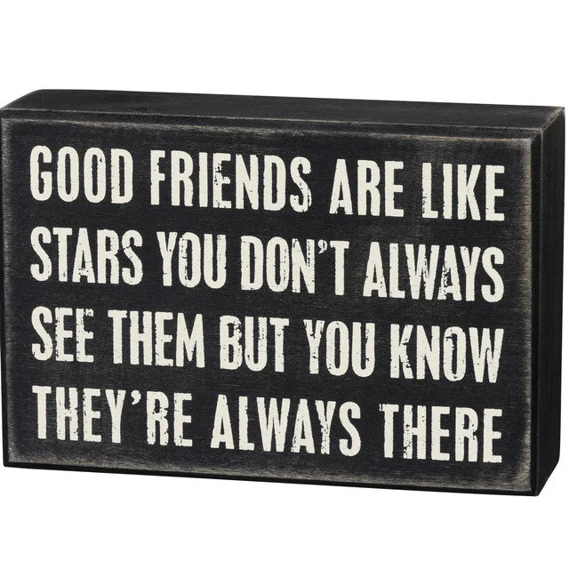 Wood Sign - Good Friends are Like Stars