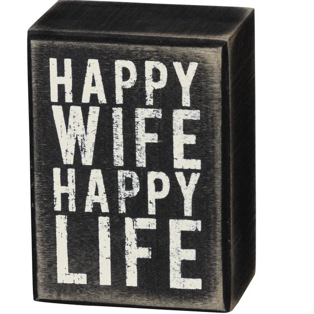 Wood Sign - Happy Wife Happy Life