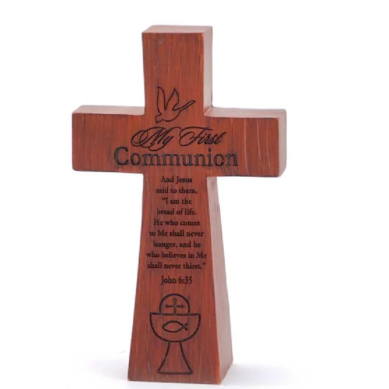 First Communion John 6:35 Tabletop Cross