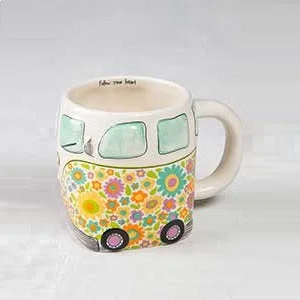 Folk Art Daisy the Van Mug Follow Your Heart