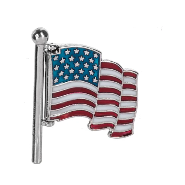 God Bless America Swivel Flag Token Charm