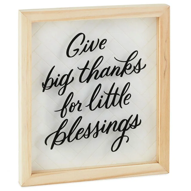 Hallmark Big Thanks Framed Quote Sign, 7x8