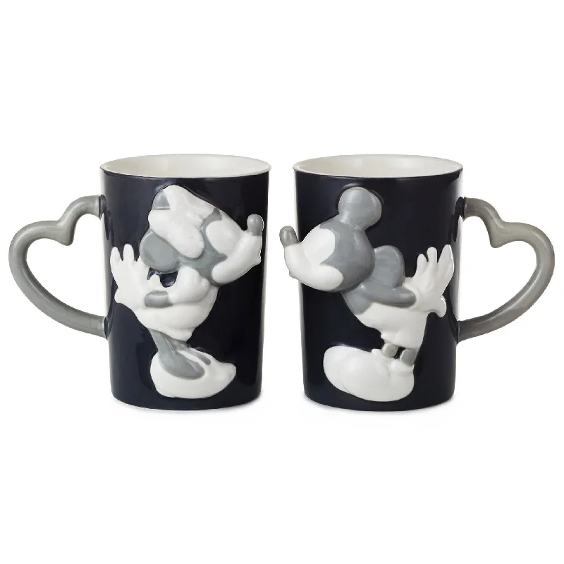 Hallmark Disney Mickey and Minnie Kissyface Mugs, Set of 2