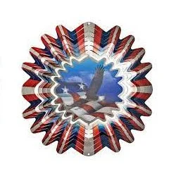 12" Animated Patriotic Wind Spinner