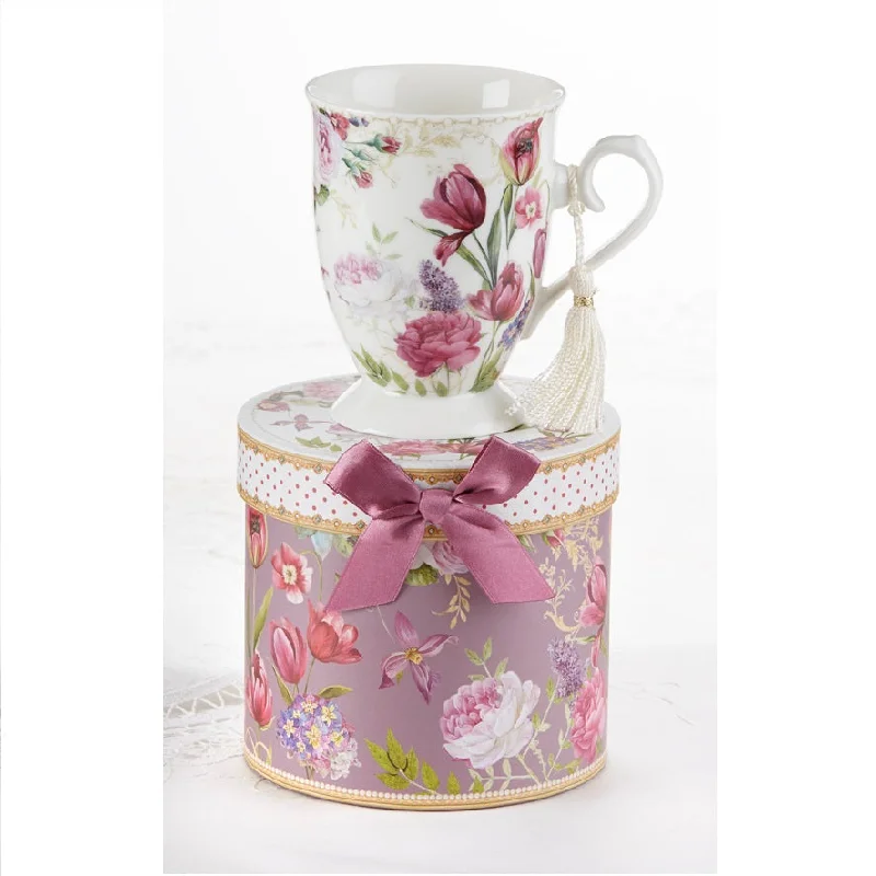 Porcelain Tea Mug Tulip in Gift Box