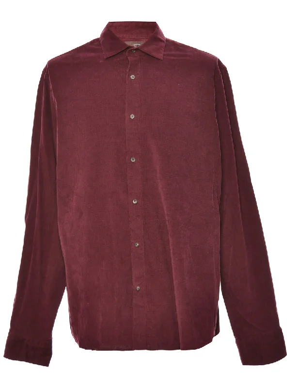 Corduroy Maroon Shirt - L