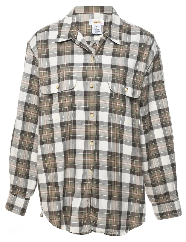 Cotton Checked Shirt - M