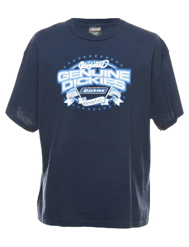 Dickies Navy Printed T-shirt - XL