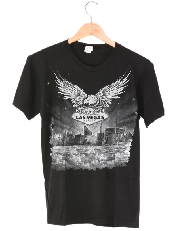 Las Vegas Printed Black & White T-shirt - S