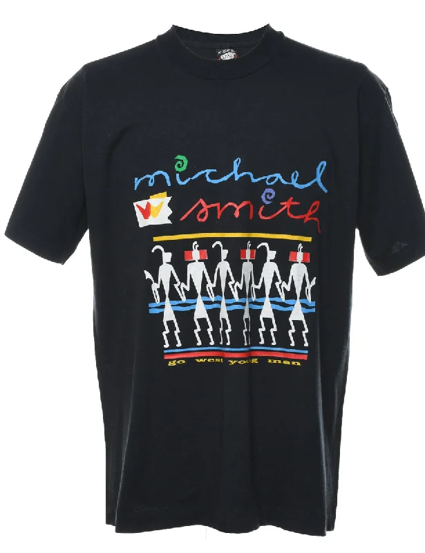 Multi-Colour Micheal Smith Design T-Shirt - XL