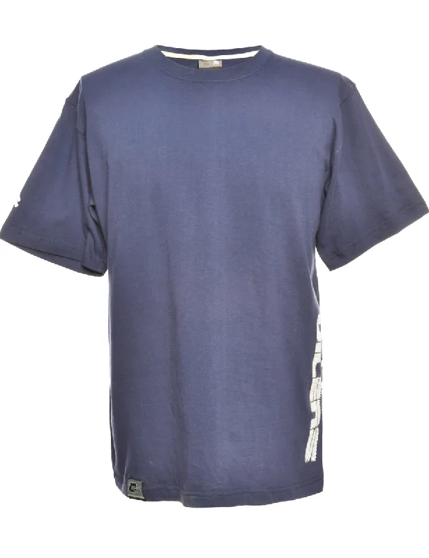 Navy Classic Printed T-Shirt - L