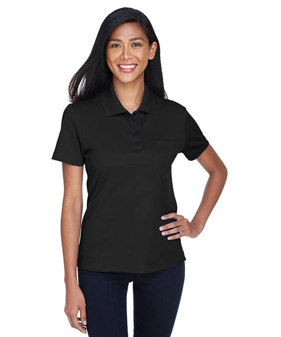 78181P - Core 365 Ladies Origin Performance Piqué Polo with Pocket | Black