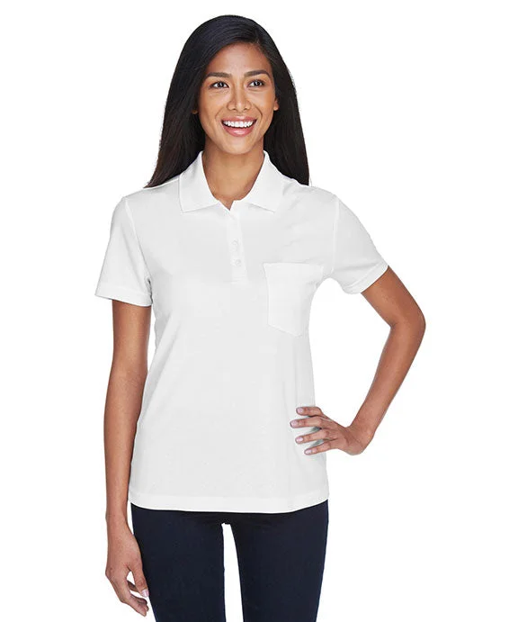 78181P - Core 365 Ladies Origin Performance Piqué Polo with Pocket | White