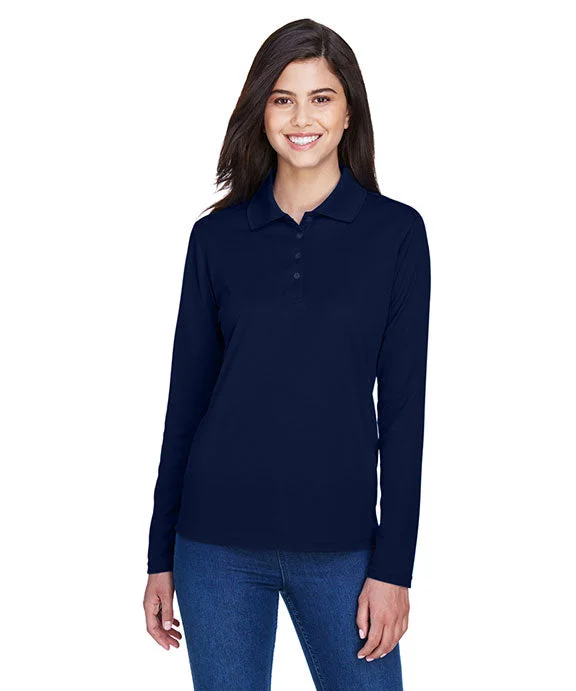 78192 - Core 365 Ladies Pinnacle Performance Long-Sleeve Piqué Polo Shirt | Classic Navy