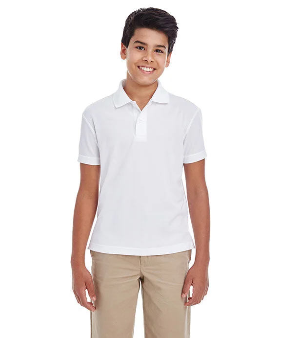 88181Y - Core 365 Youth Origin Performance Piqué Polo Shirt | White