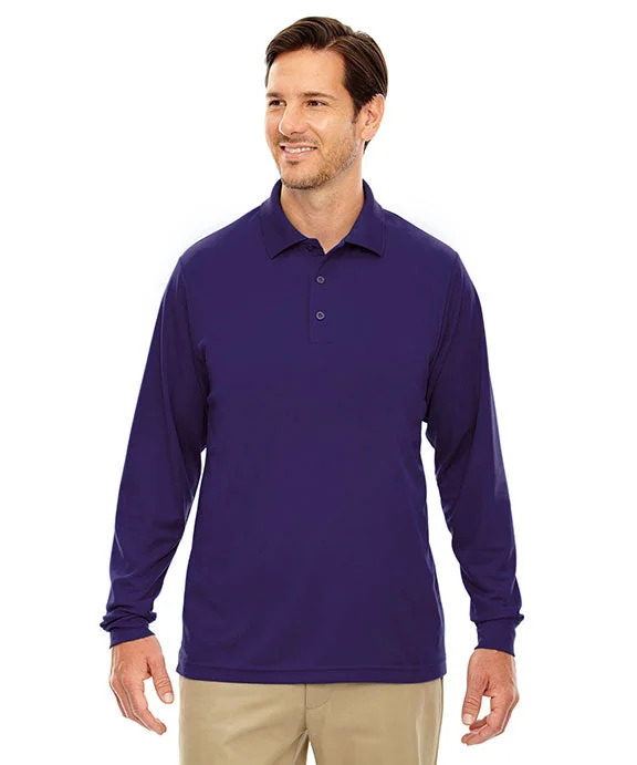 88192 - Core 365 Mens Pinnacle Performance Long-Sleeve Piqué Polo Shirt | Campus Purple