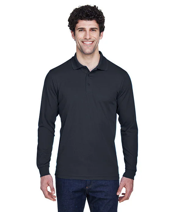 88192 - Core 365 Mens Pinnacle Performance Long-Sleeve Piqué Polo Shirt | Carbon