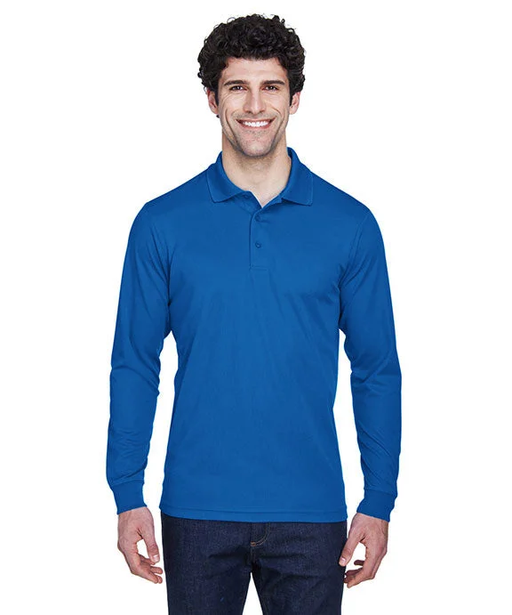 88192 - Core 365 Mens Pinnacle Performance Long-Sleeve Piqué Polo Shirt | True Royal