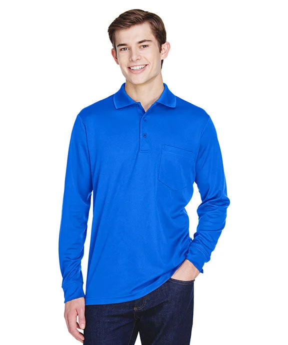 88192P - Core 365 Adult Pinnacle Performance Long-Sleeve Piqué Polo with Pocket | True Royal