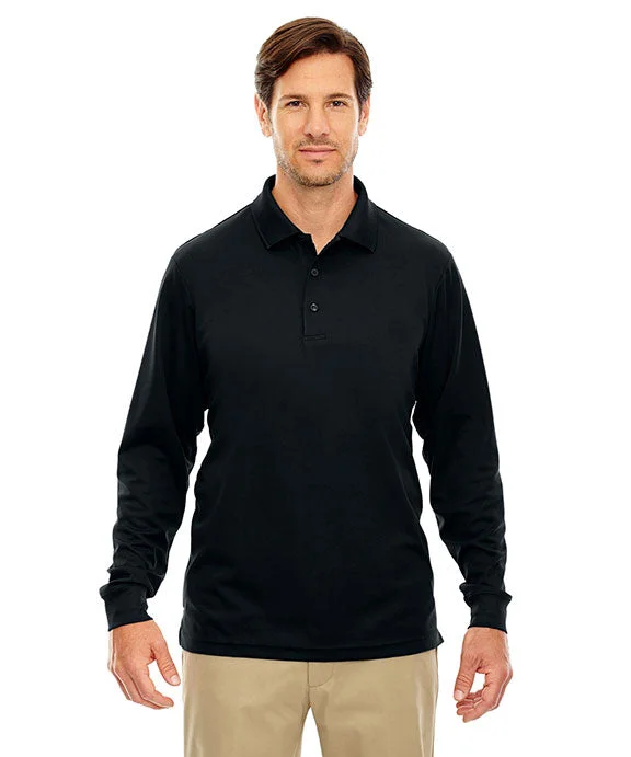 88192T - Core 365 Mens Tall Pinnacle Performance Long-Sleeve Piqué Polo Shirt | Black