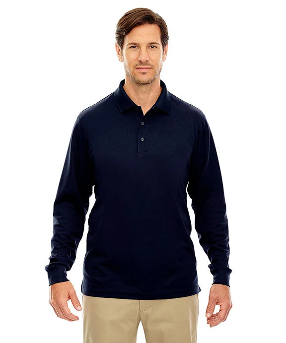 88192T - Core 365 Mens Tall Pinnacle Performance Long-Sleeve Piqué Polo Shirt | Classic Navy