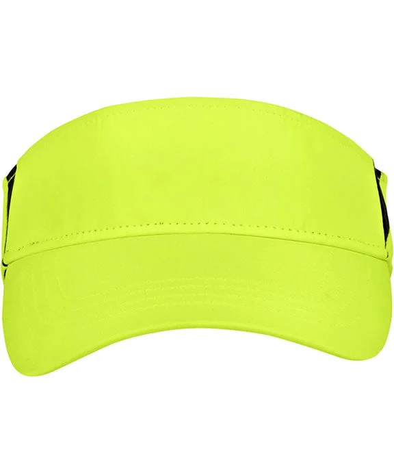 CE002 - Core 365 Adult Drive Performance Visor | Safety Yellow/Carbon