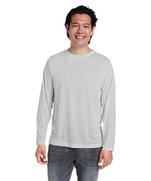 CE111L - Core 365 Adult Fusion ChromaSoft™ Performance Long-Sleeve T-Shirt | Platinum