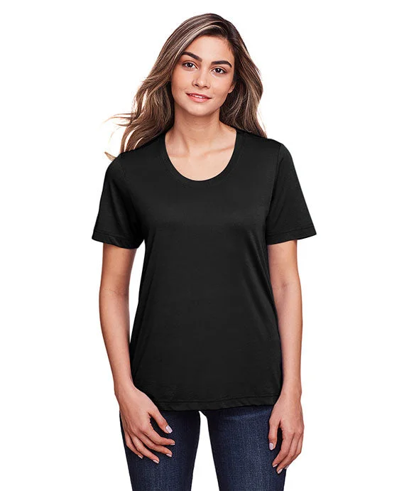 CE111W - Core 365 Ladies Fusion ChromaSoft™ Performance T-Shirt | Black