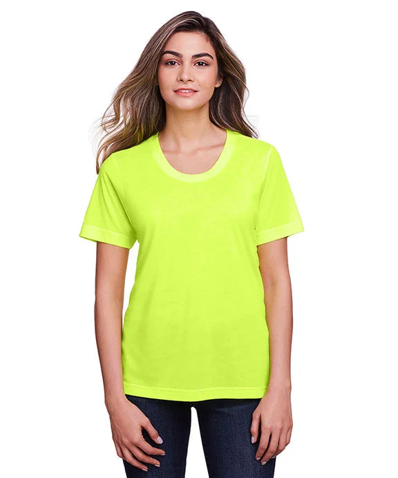 CE111W - Core 365 Ladies Fusion ChromaSoft™ Performance T-Shirt | Safety Yellow