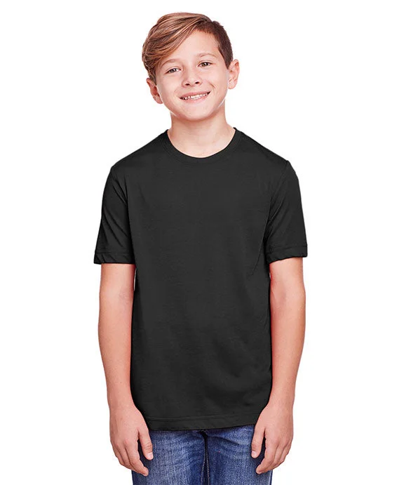 CE111Y - Core 365 Youth Fusion ChromaSoft Performance T-Shirt | Black