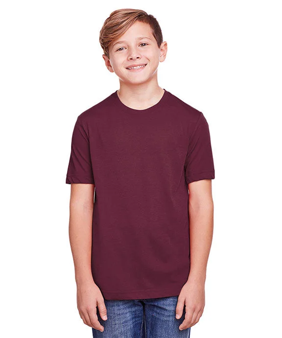 CE111Y - Core 365 Youth Fusion ChromaSoft Performance T-Shirt | Burgundy