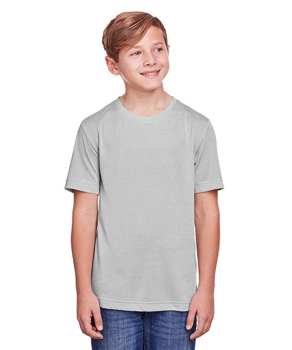 CE111Y - Core 365 Youth Fusion ChromaSoft Performance T-Shirt | Platinum