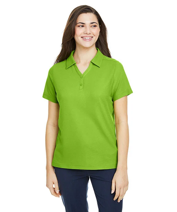 CE112W - Core 365 Ladies Fusion ChromaSoft™ Pique Polo Shirt | Acid Green