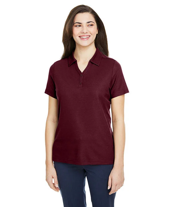 CE112W - Core 365 Ladies Fusion ChromaSoft™ Pique Polo Shirt | Burgundy