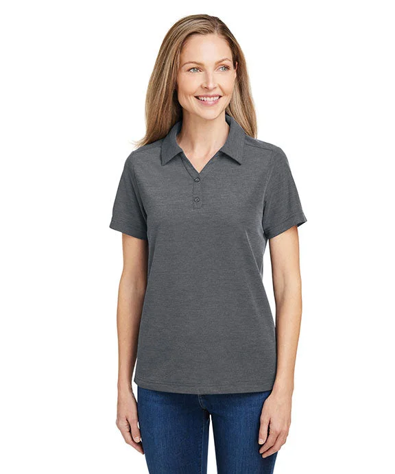 CE112W - Core 365 Ladies Fusion ChromaSoft™ Pique Polo Shirt | Carbon Heather