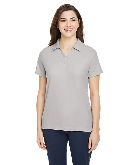 CE112W - Core 365 Ladies Fusion ChromaSoft™ Pique Polo Shirt | Platinum