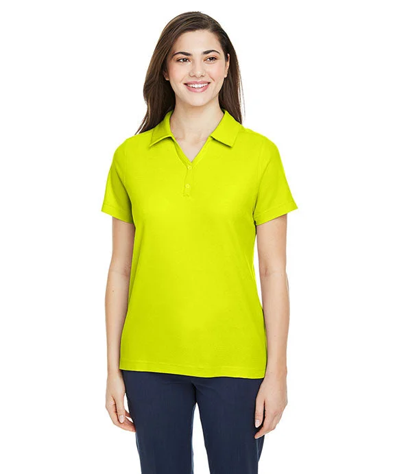 CE112W - Core 365 Ladies Fusion ChromaSoft™ Pique Polo Shirt | Safety Yellow