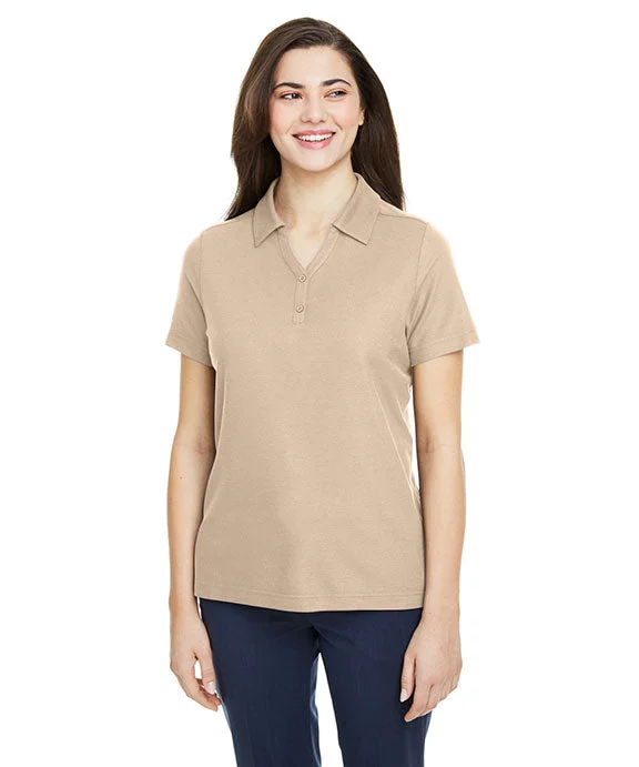 CE112W - Core 365 Ladies Fusion ChromaSoft™ Pique Polo Shirt | Stone