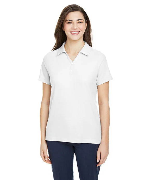 CE112W - Core 365 Ladies Fusion ChromaSoft™ Pique Polo Shirt | White