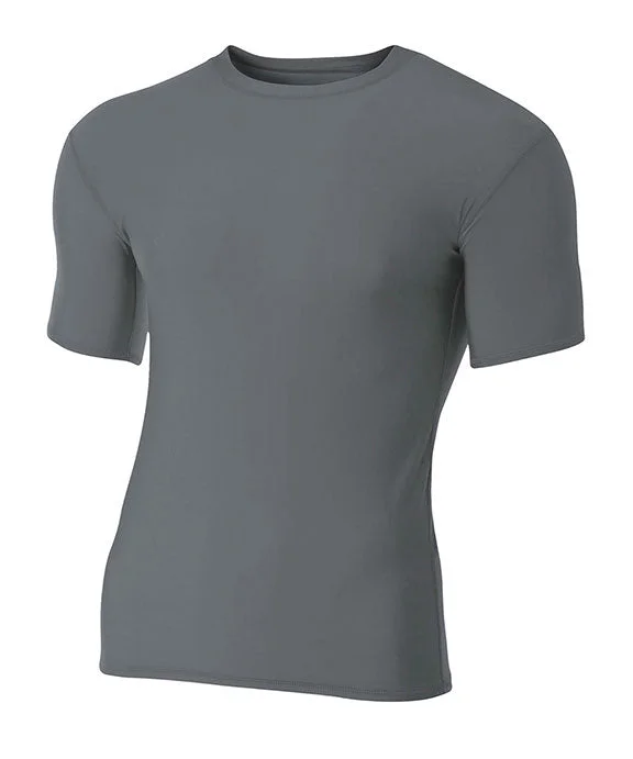 N3130 - A4 Adult Polyester Spandex Short Sleeve Compression T-Shirt | Graphite