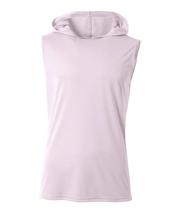 N3410 - A4 Mens Cooling Performance Hooded Tank Top | White