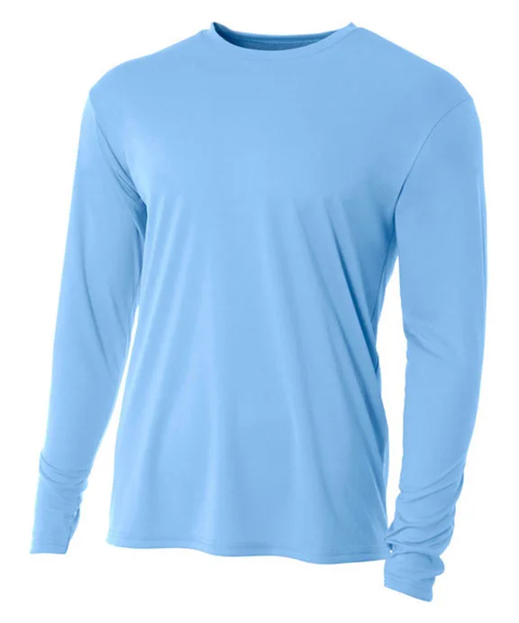 NB3165 - A4 Youth Long Sleeve Cooling Performance Crew T-Shirt | Light Blue