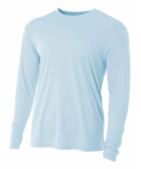 NB3165 - A4 Youth Long Sleeve Cooling Performance Crew T-Shirt | Pastel Blue